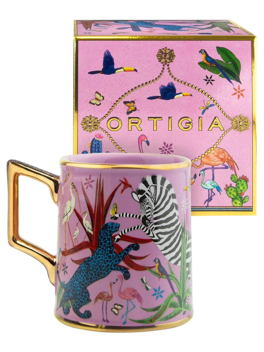 Jungle Ceramic Tazza Pink Home Decor - Tabletop Ortigia 