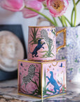 Jungle Ceramic Tazza Pink Home Decor - Tabletop Ortigia 