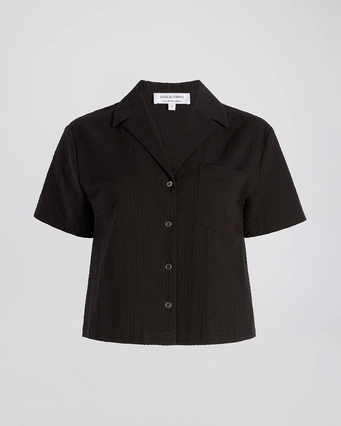 The Brandy Shirt Noir Top - Blouses Solid & Striped 