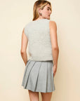 Carmella Vest Mist Sweater - Vest Solid & Striped 