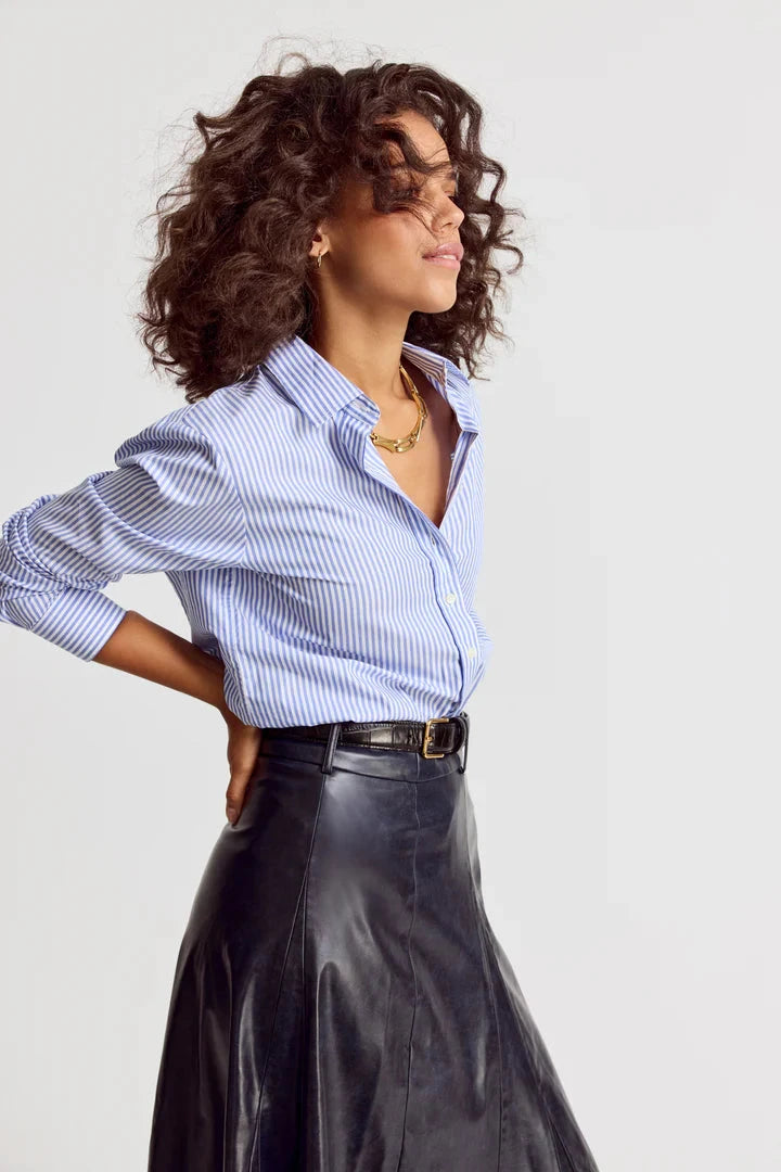 The Icon Shirt Stripe Tops - Button Down The Shirt 