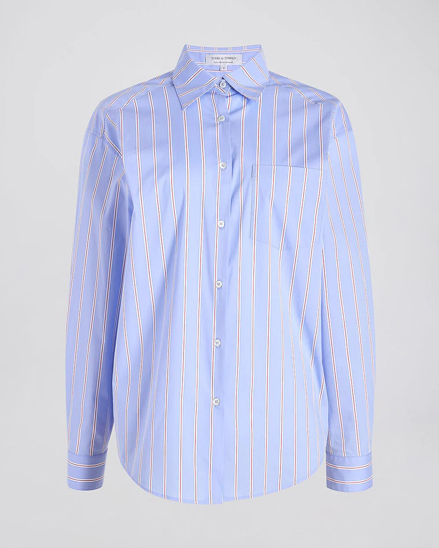 The Jancy Button Down Shirt Pacific Blue Stripe