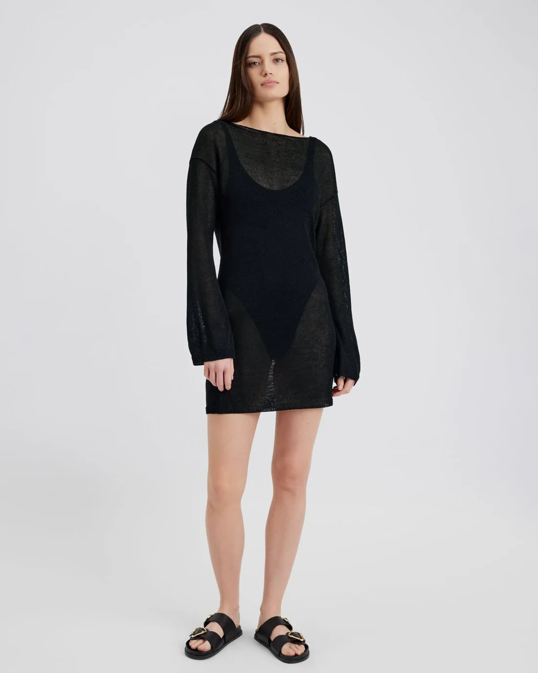 The Nicki Dress Noir Dresses - Short Solid & Striped 