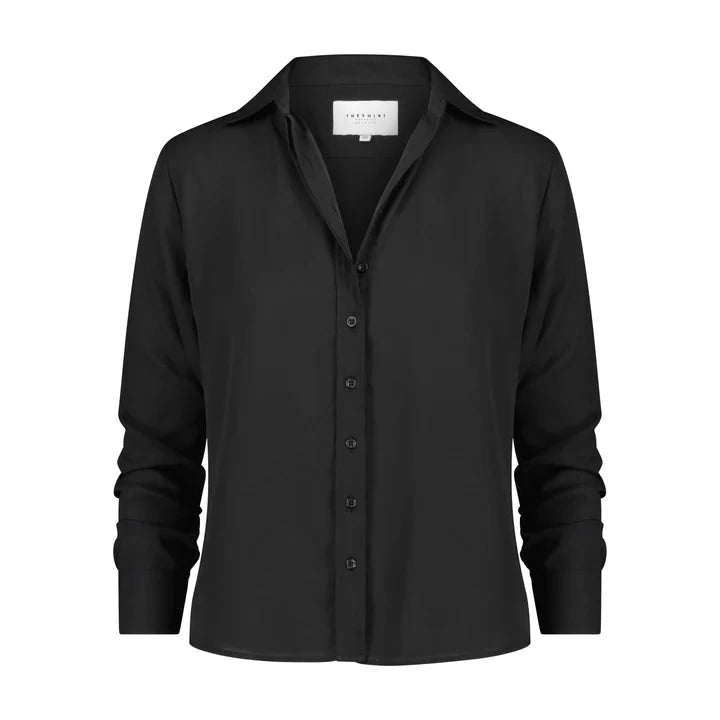 The Signature Shirt Black Tops - Button Down The Shirt 