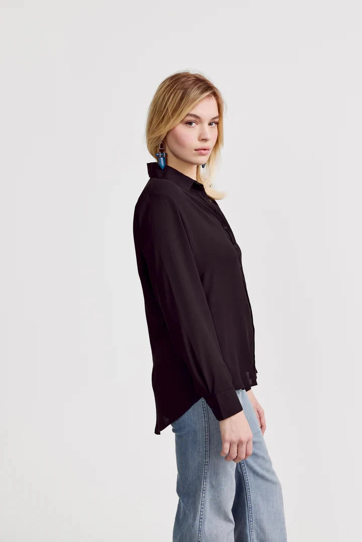 The Signature Shirt Black Tops - Button Down The Shirt 