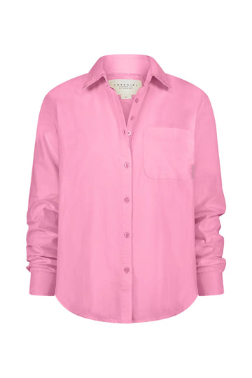 The Tatum Shirt Shocking Pink Top - Button Down Theshirt 