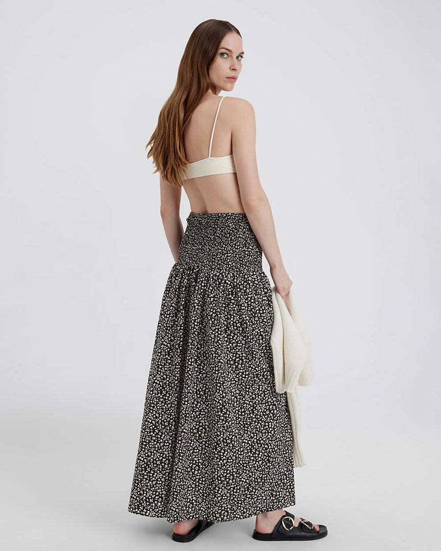 The Zaria Skirt Disty Floral Noir