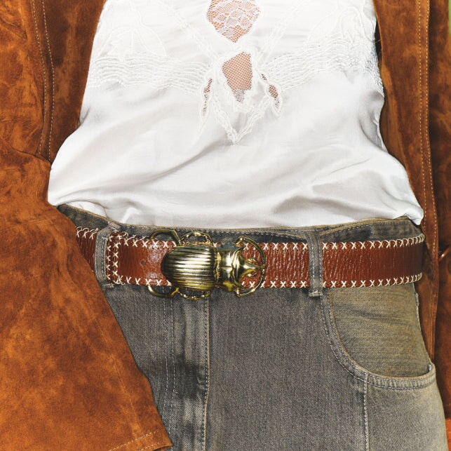 Leather Belt Tobacco Belts Claris Virot 