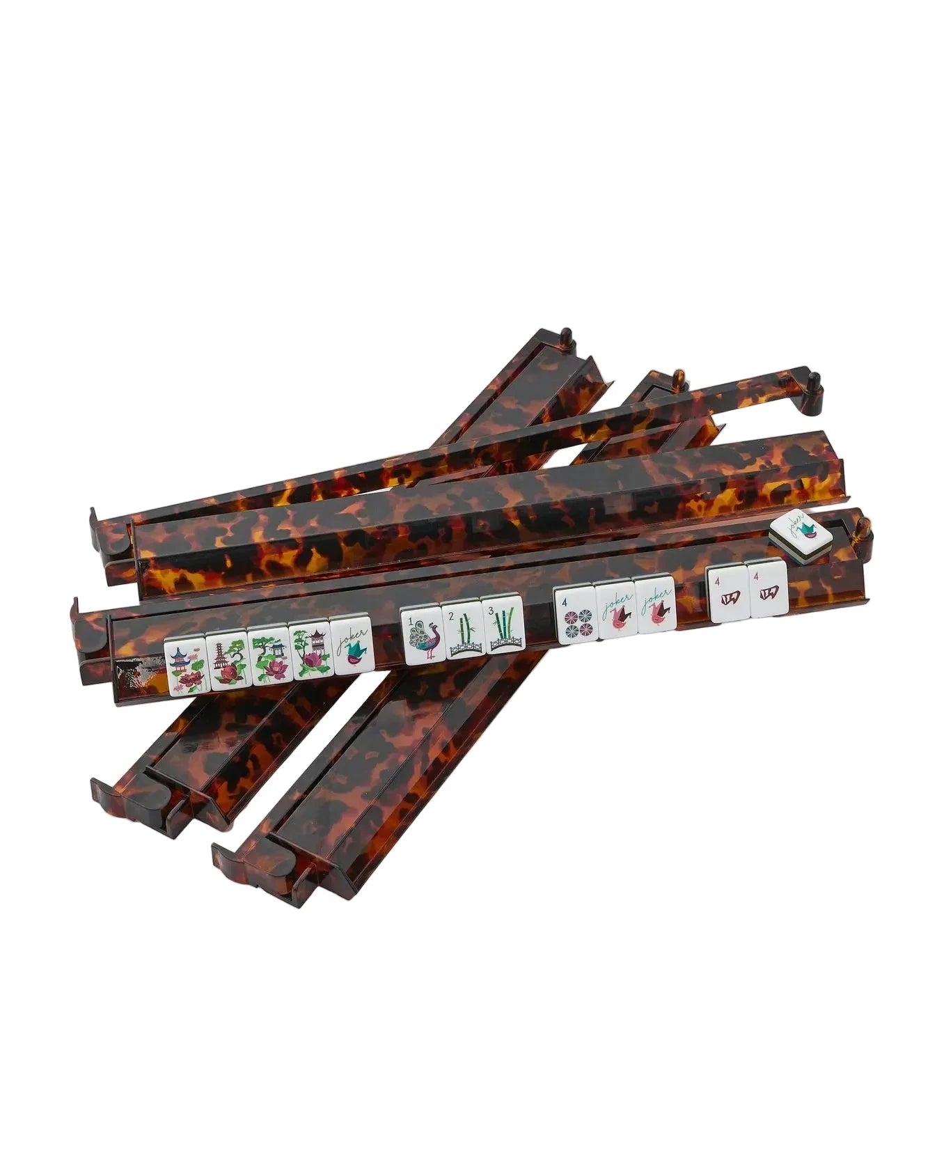 Rack & Pushers Set Tortoise Shell Home Decor - Games Oh My Mahjong 