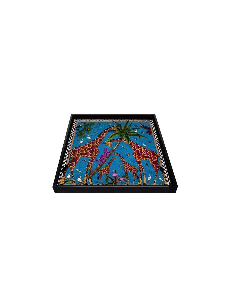 Giraffe Tray Blue Home Decor - Bowls, Trays & Vases Ortigia 