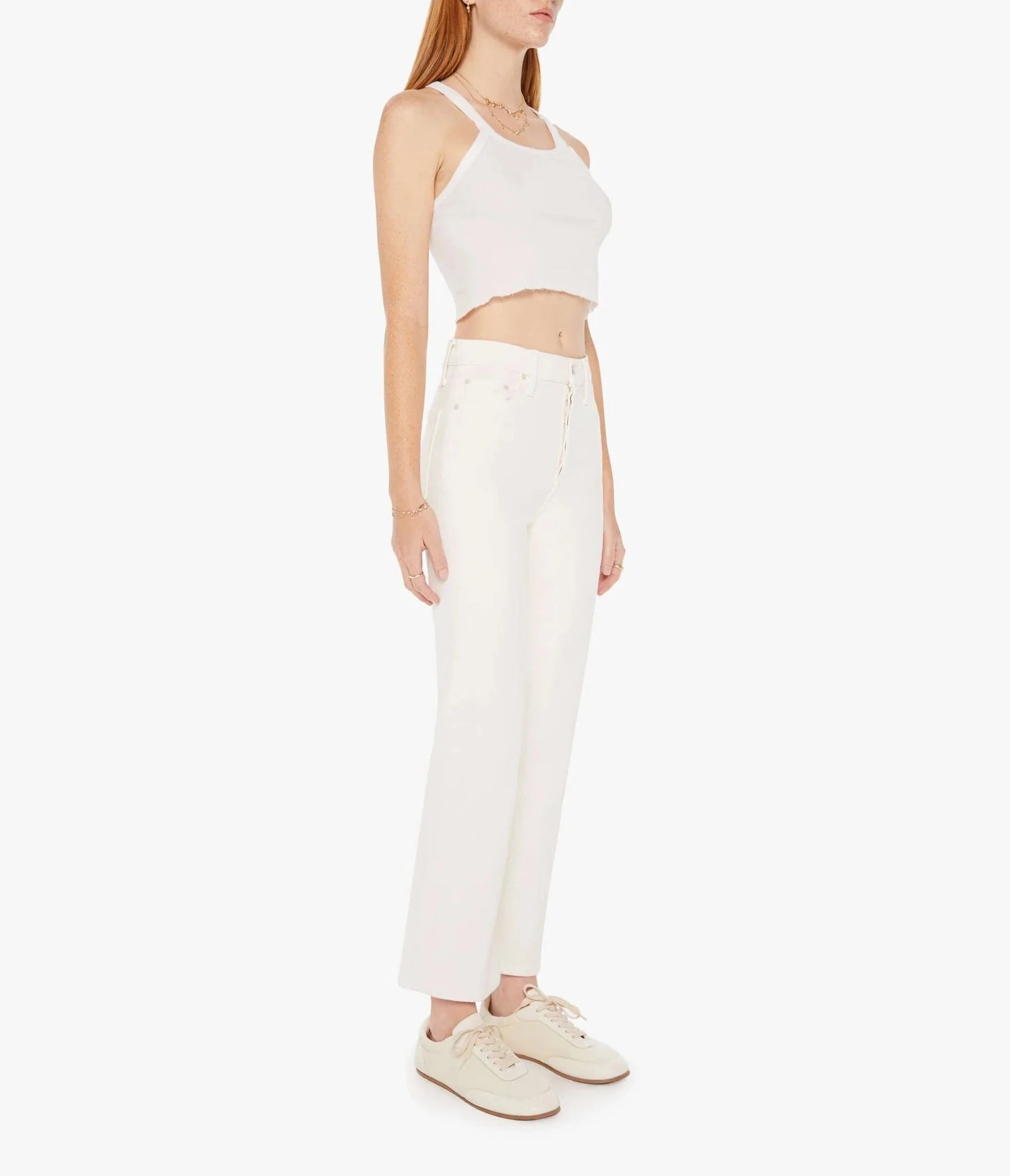 The Tripper Ankle Cream Puffs Denim - Cropped & Ankle Mother 