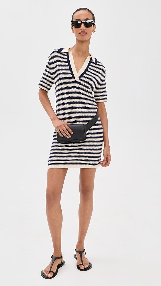 Joni Dress Blue/Cream Stripe Dresses - Short Tanya Taylor 
