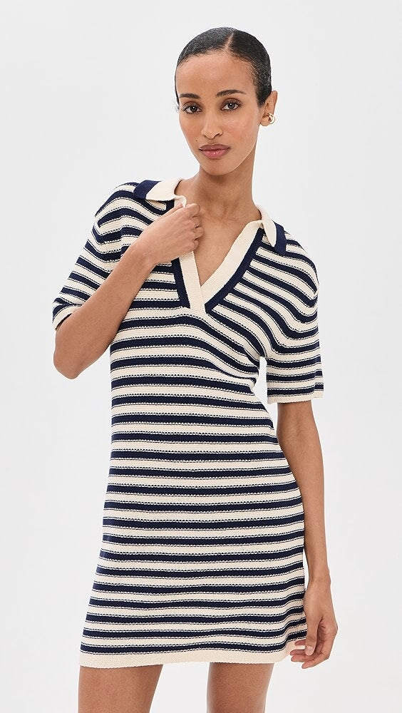 Joni Dress Blue/Cream Stripe Dresses - Short Tanya Taylor 