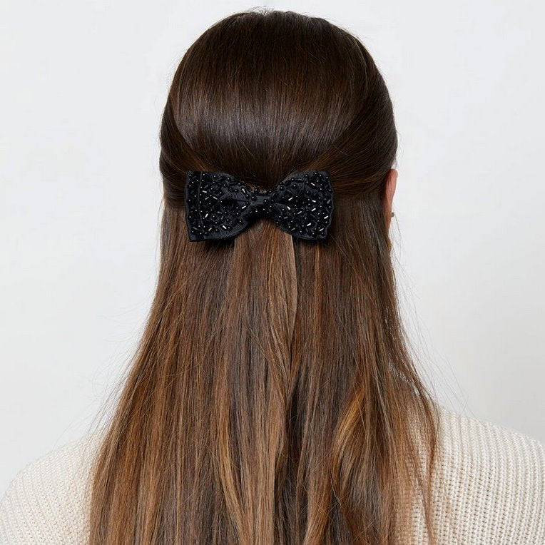 Grosgrain Beaded Bow Barrette Accessories - Beauty & Hair Lele Sadoughi 