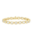She's A Boss Tennis Bracelet Gold/White Bracelets Melinda Maria 
