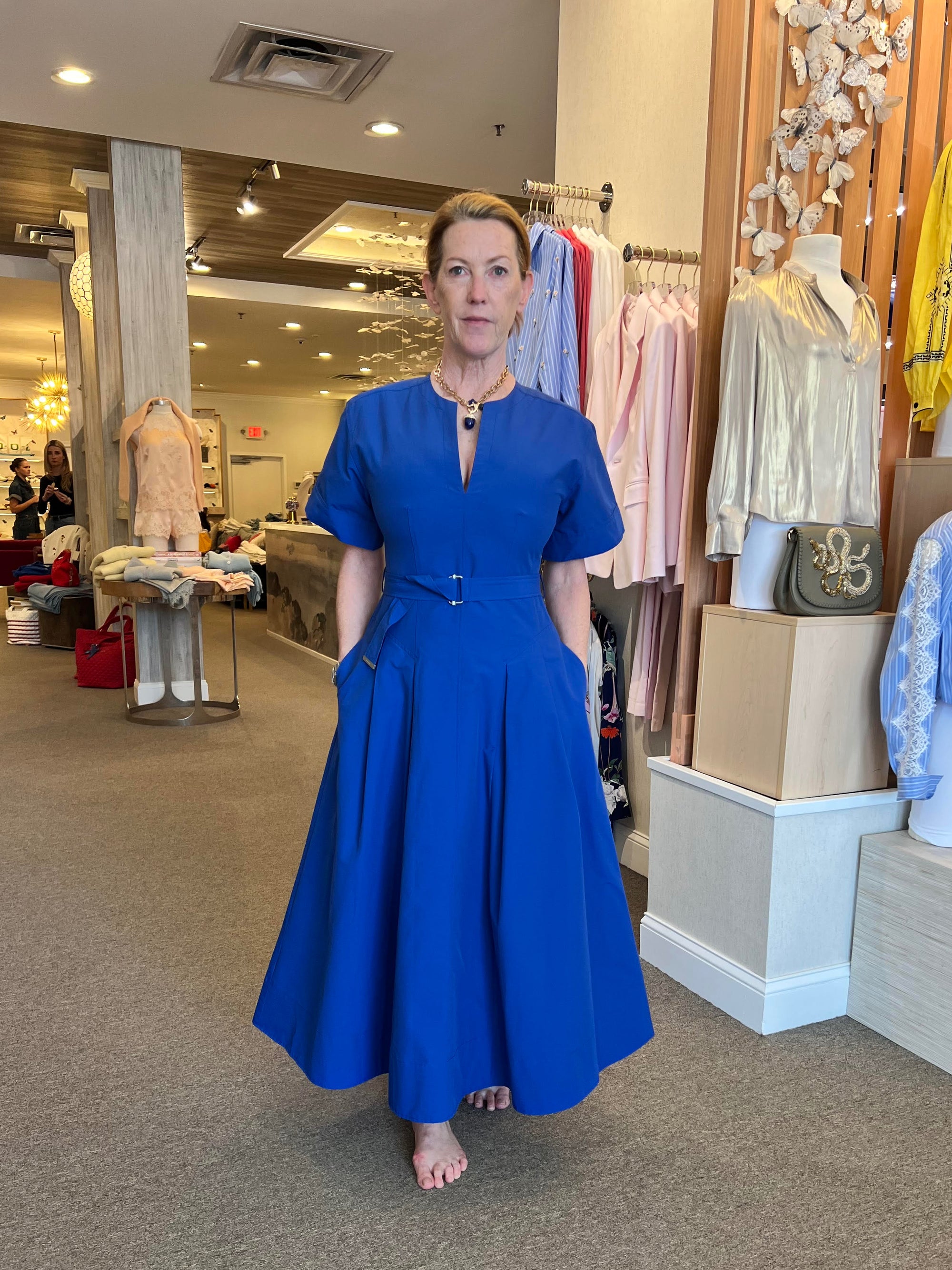 Corinne Cotton Midi Dress Blueberry Dresses - Midi Simkhai 
