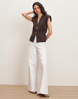 Isador Knit Vest Dark Mocha Sweater - Vest Veronica Beard 
