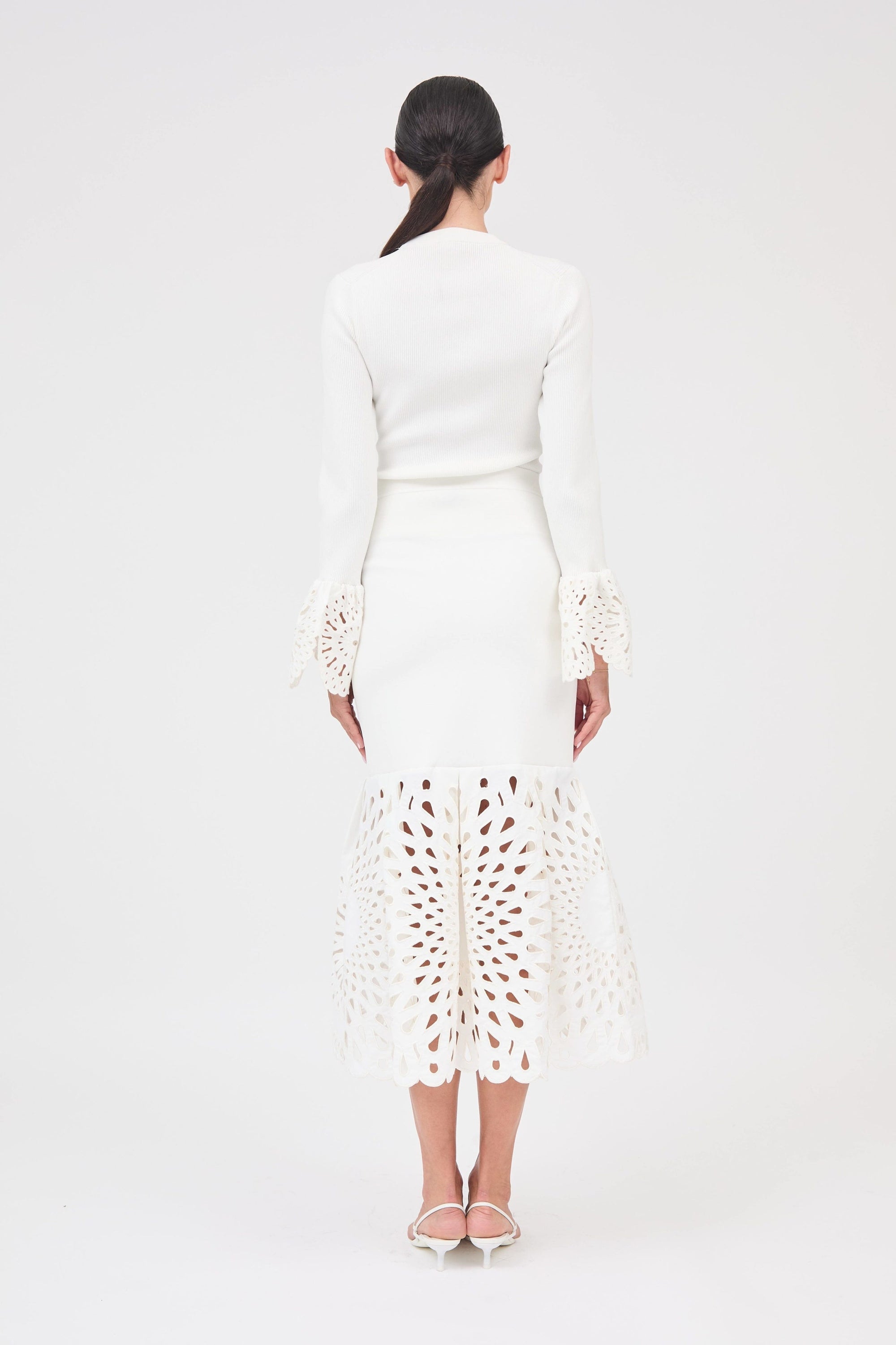 Elyse Long Sleeve Top White Tops - Blouses Simkhai 