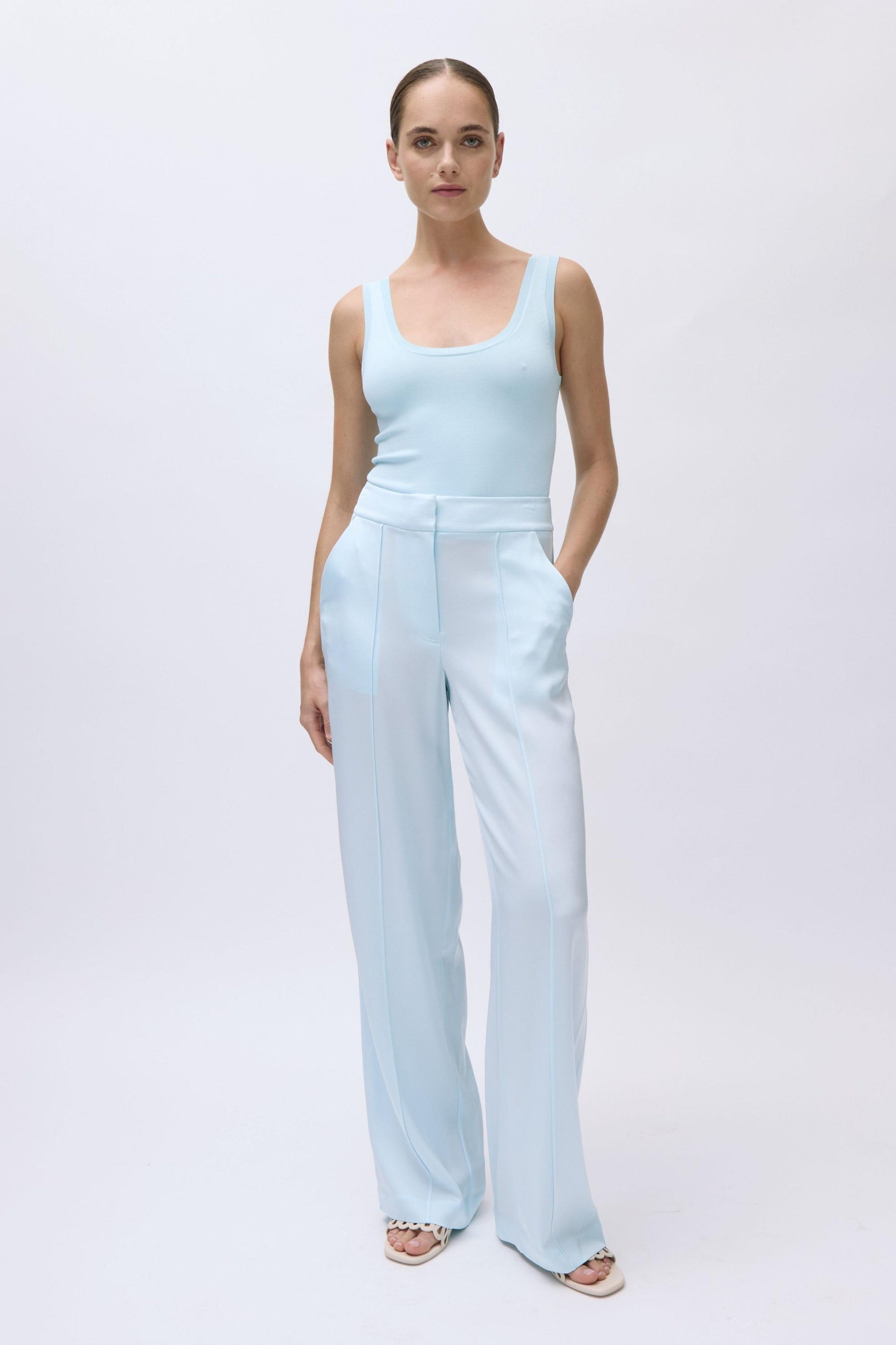 Kyra Wide Leg Pant Sky Pants - Trousers Simkhai 