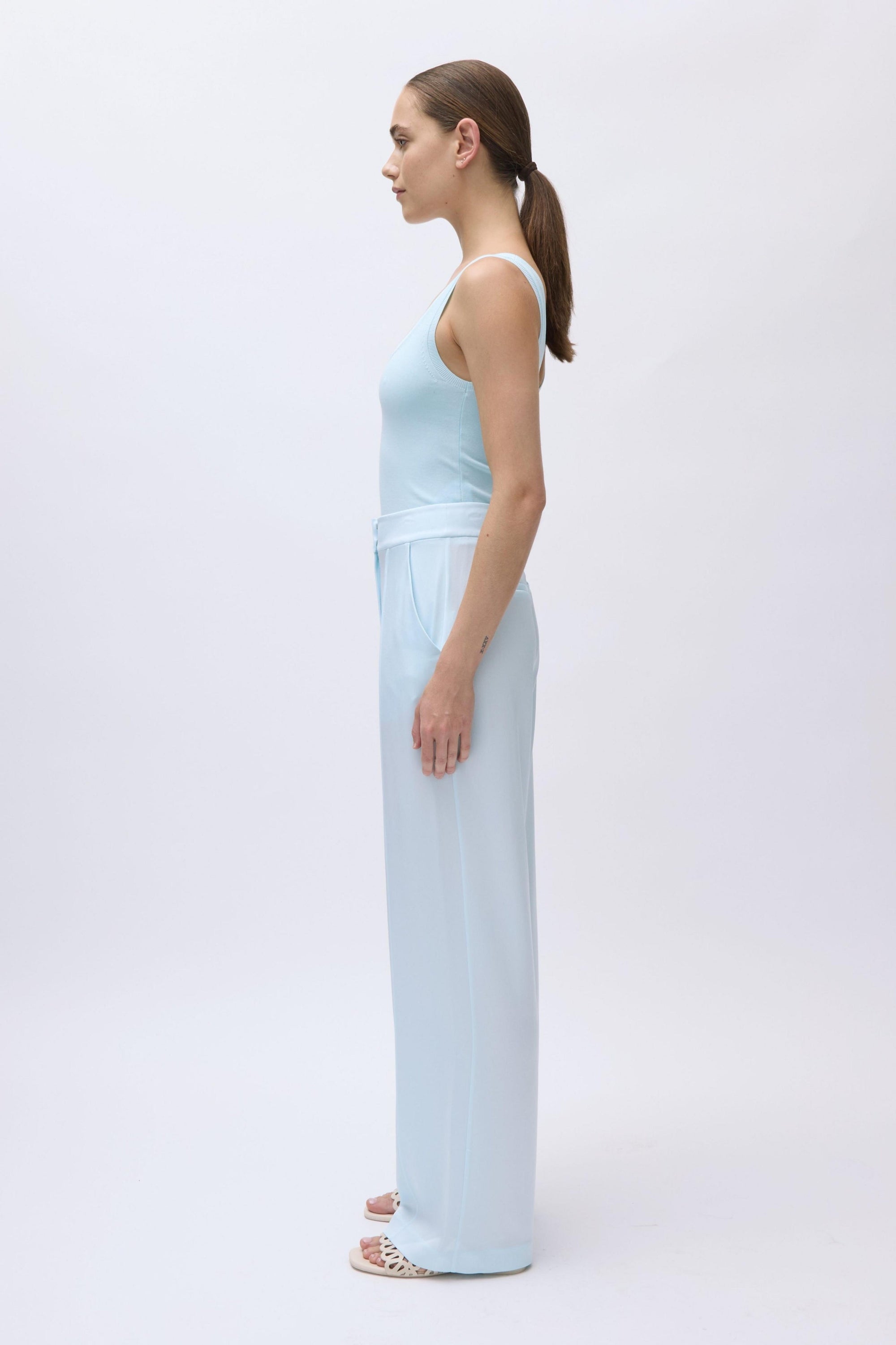 Kyra Wide Leg Pant Sky Pants - Trousers Simkhai 