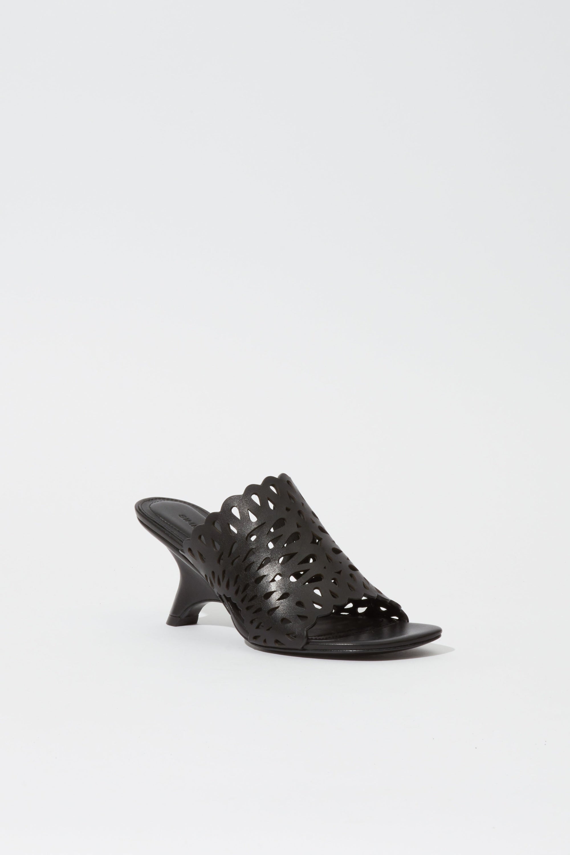 Shadow Mule Laser Cut Sandal Black Sandals - Heeled Sandals Simkhai 