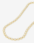 She's A Boss Tennis Necklace 16" Gold/White Necklaces Melinda Maria 