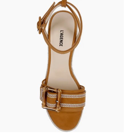 Aurore Sandal Buckskin Shoes - Wedges - Espadrille L'Agence Shoes 