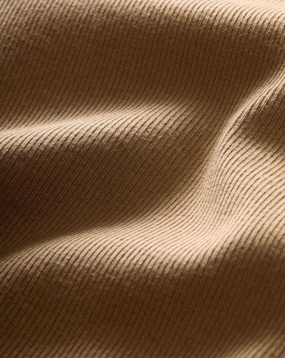 close up view of the fabric of the Veronica Beard birke tank in khaki 