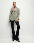 Ryanne Belted Dickey Jacket Ecru/Green Multi Jackets - Blazers Veronica Beard 