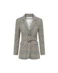 Ryanne Belted Dickey Jacket Ecru/Green Multi Jackets - Blazers Veronica Beard 