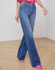 Scottie Wide Leg Hasting Denim - Flare & Wide Leg L'Agence 