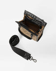 Micro Woven Box Tote Camel/ Black Handbags - Crossbody MZ Wallace 
