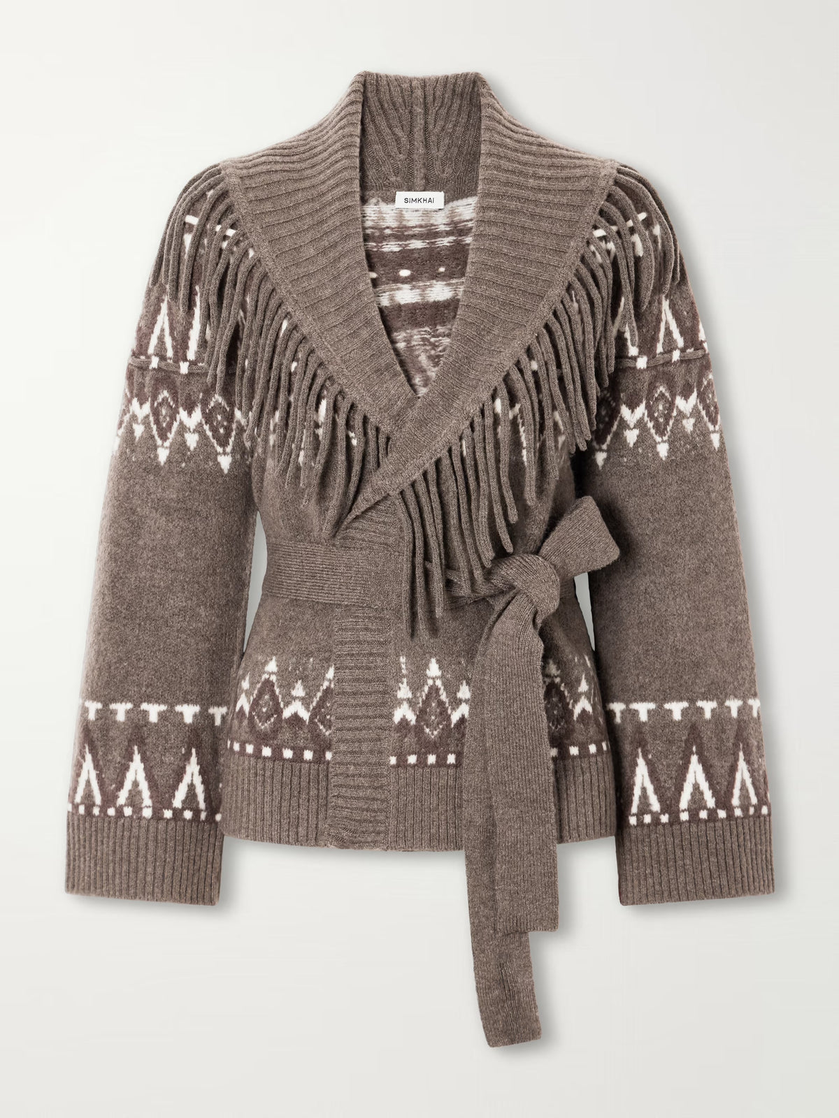 Anaise Fairisle Cardigan Birch Melange Multi Sweater - Cardigans Simkhai 