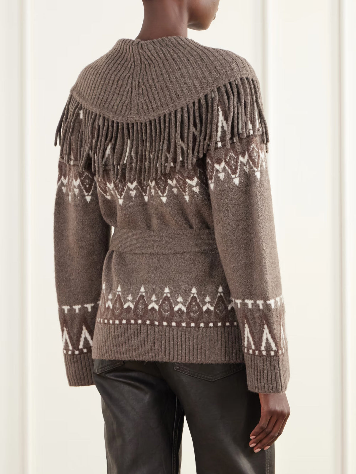 Anaise Fairisle Cardigan Birch Melange Multi Sweater - Cardigans Simkhai 