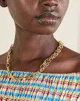The Paperclip Double Chain Necklace Necklaces Roxanne Assoulin 