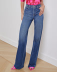 Scottie Wide Leg Hasting Denim - Flare & Wide Leg L'Agence 