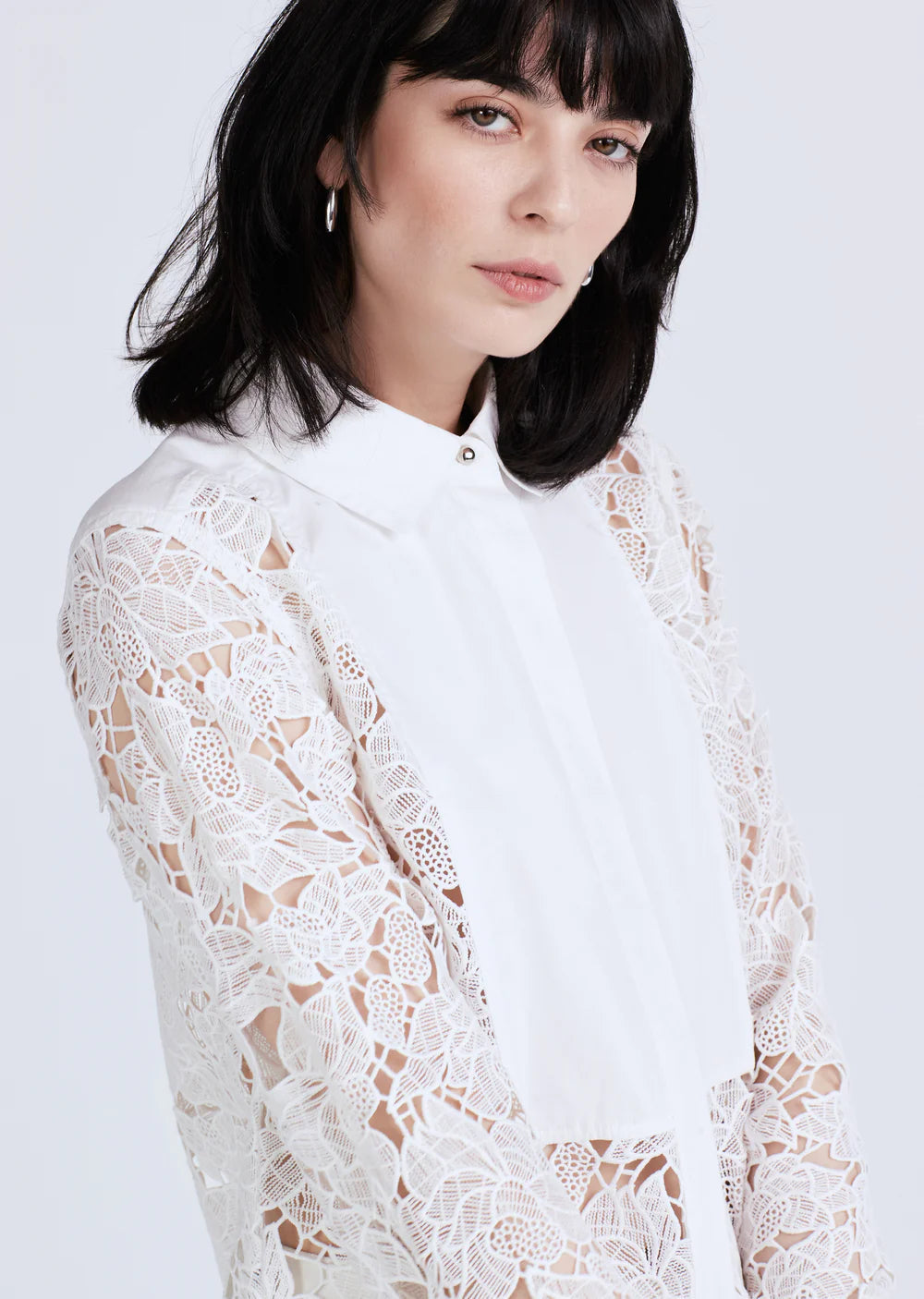 Megan Button Down Blouse White Top - Button Down Derek Lam 