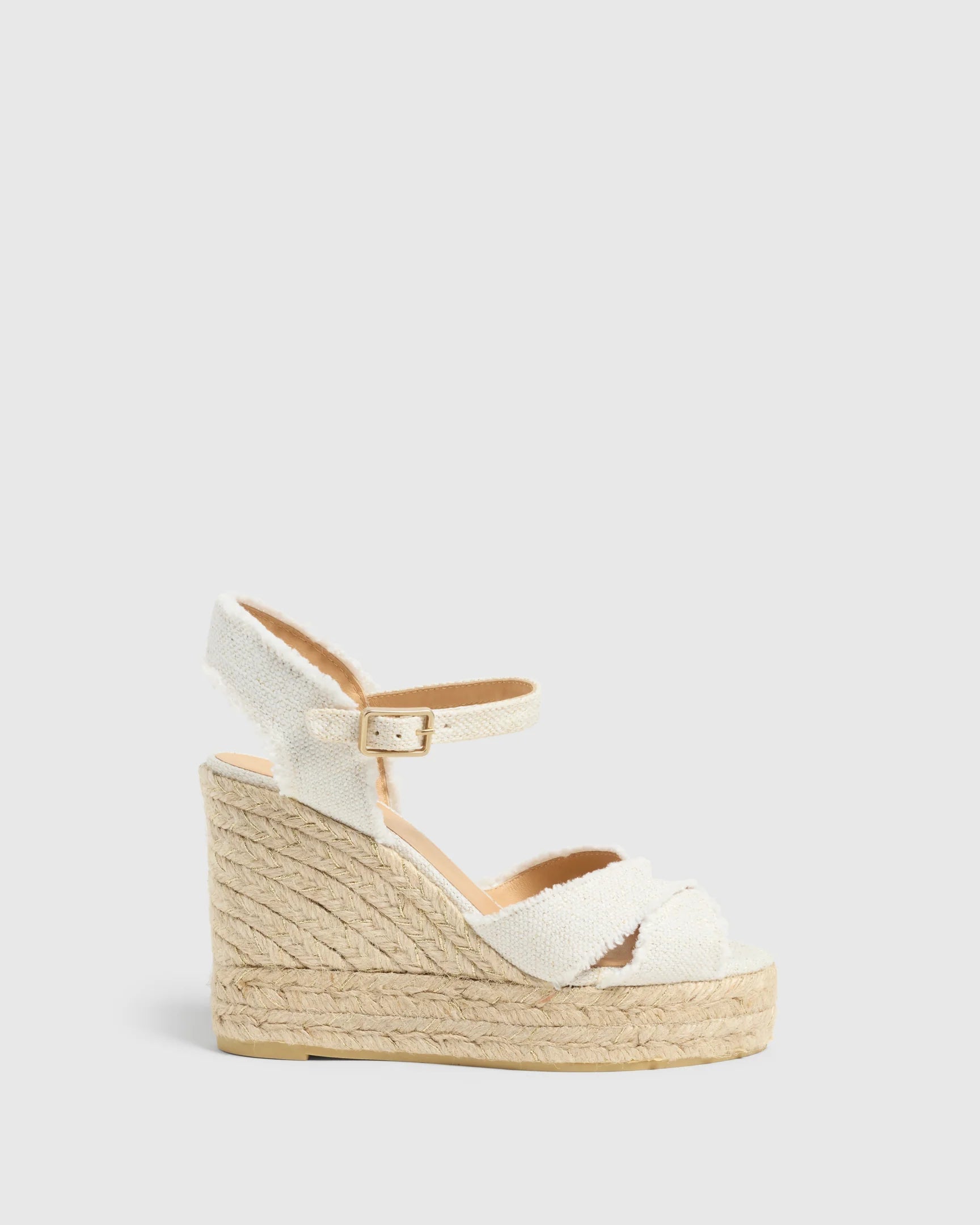 Bromelia Blanco Oro Shoes - Wedges - Espadrille Castaner 