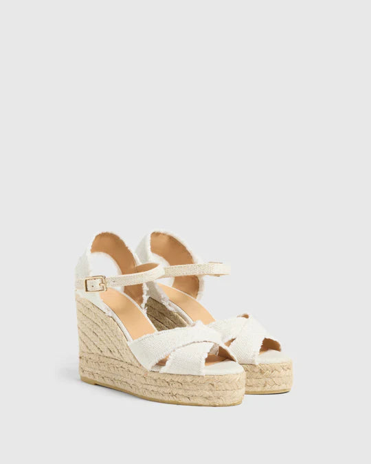 Bromelia Blanco Oro Shoes - Wedges - Espadrille Castaner 