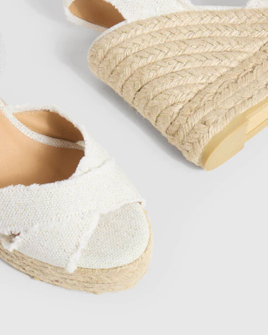 Bromelia Blanco Oro Shoes - Wedges - Espadrille Castaner 