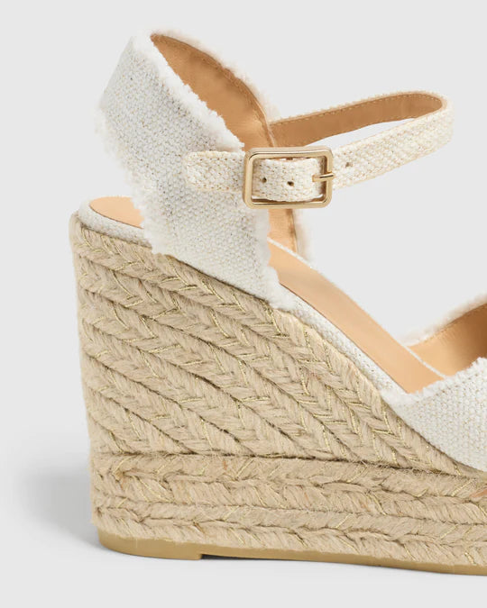 Bromelia Blanco Oro Shoes - Wedges - Espadrille Castaner 