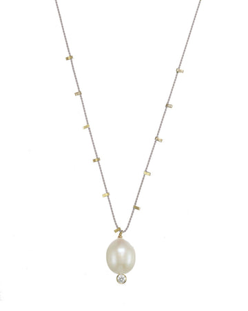 Lydia Necklace Grey Gold