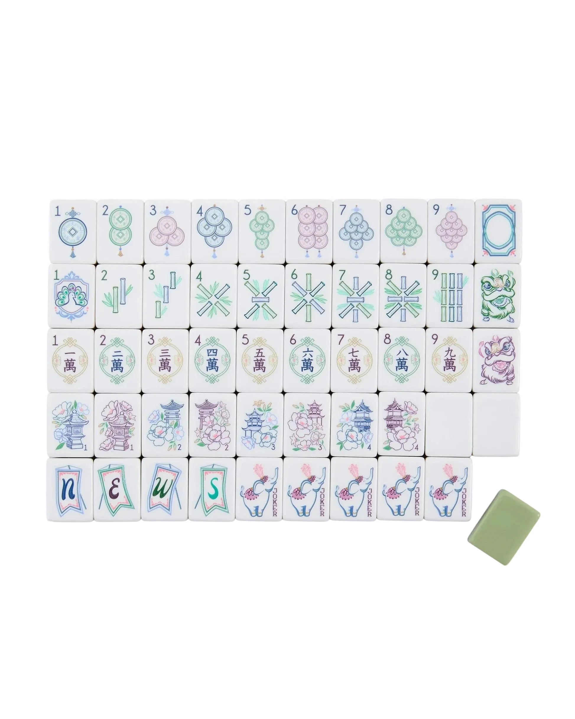 Willow Mahjong Tiles Home Decor - Games Oh My Mahjong 