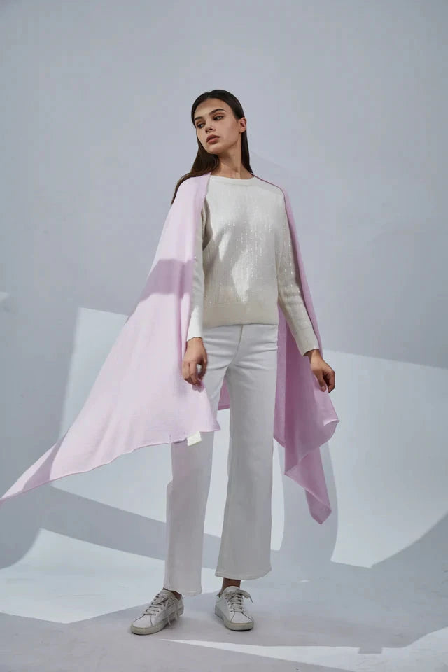 Pure Cashmere Travel Wrap Pink Scarves Pissenlit 