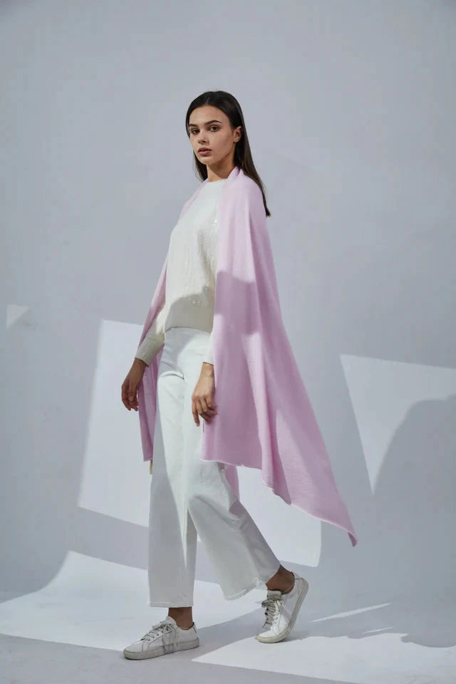 Pure Cashmere Travel Wrap Pink Scarves Pissenlit 