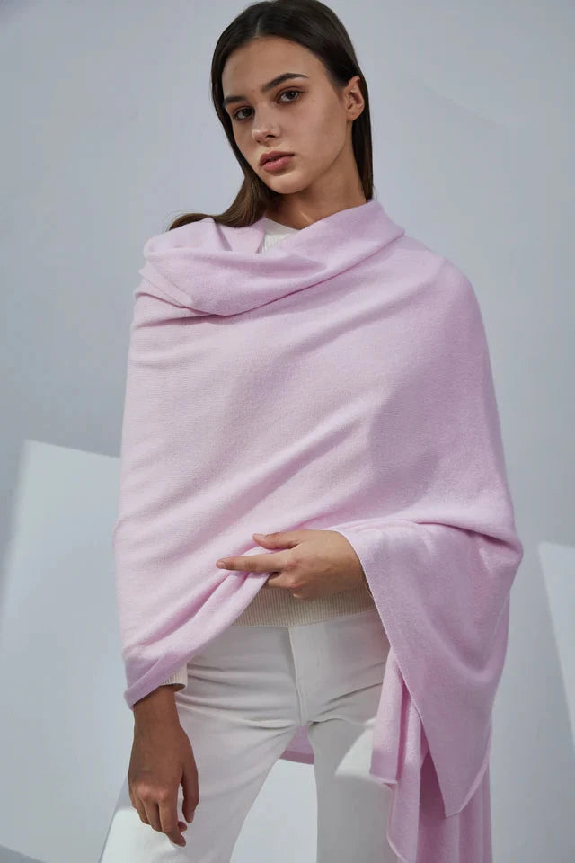 Pure Cashmere Travel Wrap Pink Scarves Pissenlit 