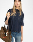 Tina Tomboy Top Encre Tops - Blouses Zadig & Voltaire 