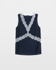 Tasao Silk Lace Camisole Navy Tops - Tanks Zadig & Voltaire 