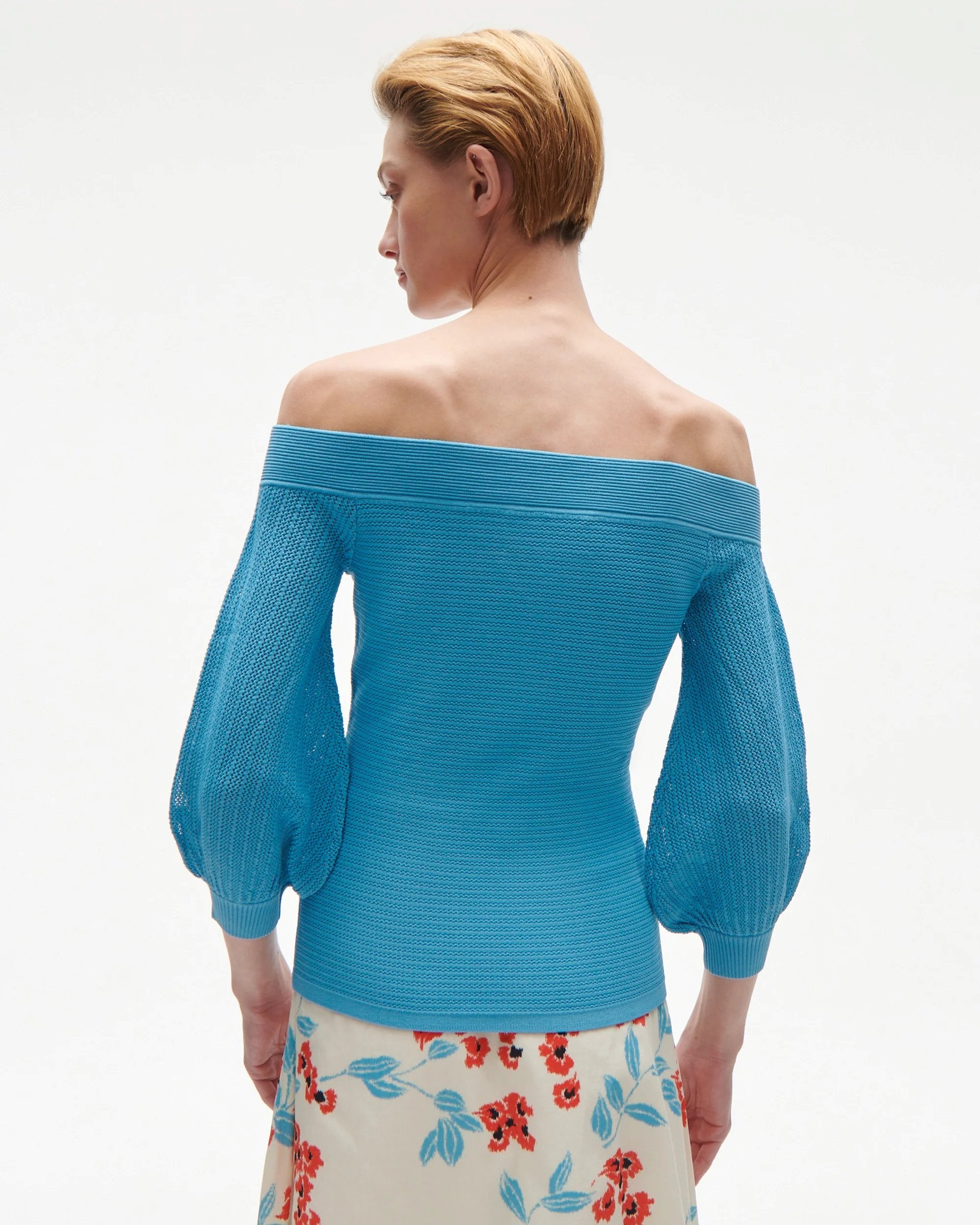 Gloria Sweater Misty Blue Sweater - Crewneck Figue 