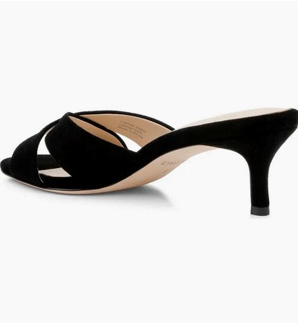 Aveline Suede Black Shoes - Sandals - Heeled Sandals L&#39;Agence Shoes 